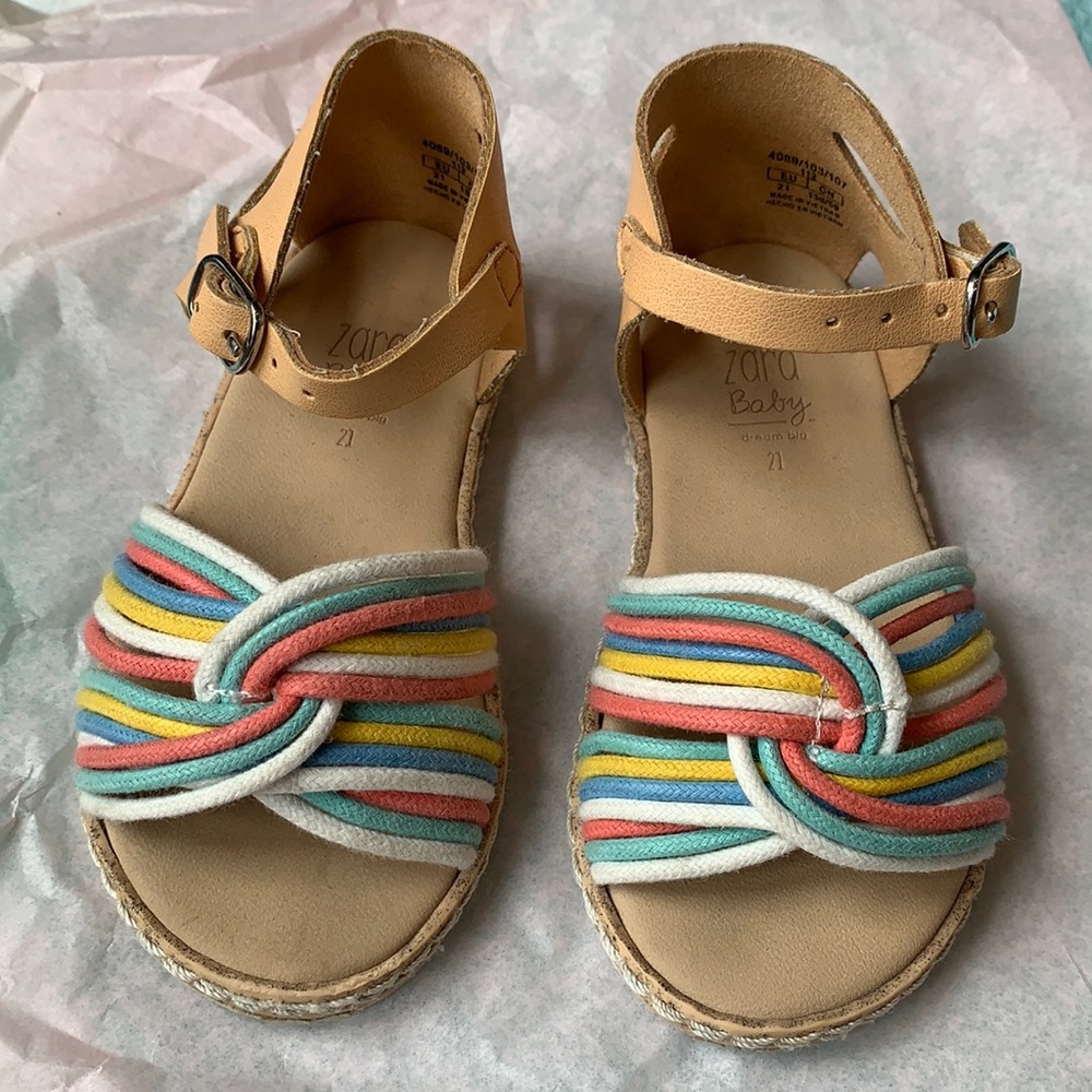 Zara baby sandals, size EU 21 and toddler US 5.5
